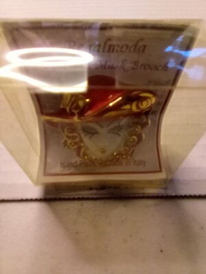 Regalmoda Venetian Mask Brooch Hand Painted In Italy | eBay Regalmoda Venetian Mask Brooch Hand Painted In Italy | eBay
