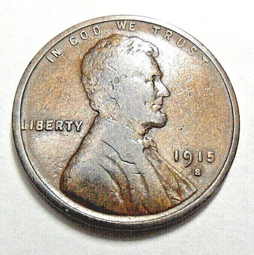 1915 S Lincoln Wheat Cent / Penny   *F - FINE*    **FREE SHIPPING**