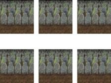 6 Graveyard Backdrop Halloween Prop Decor Cemetery Scene Setter Wall 4' x 30'