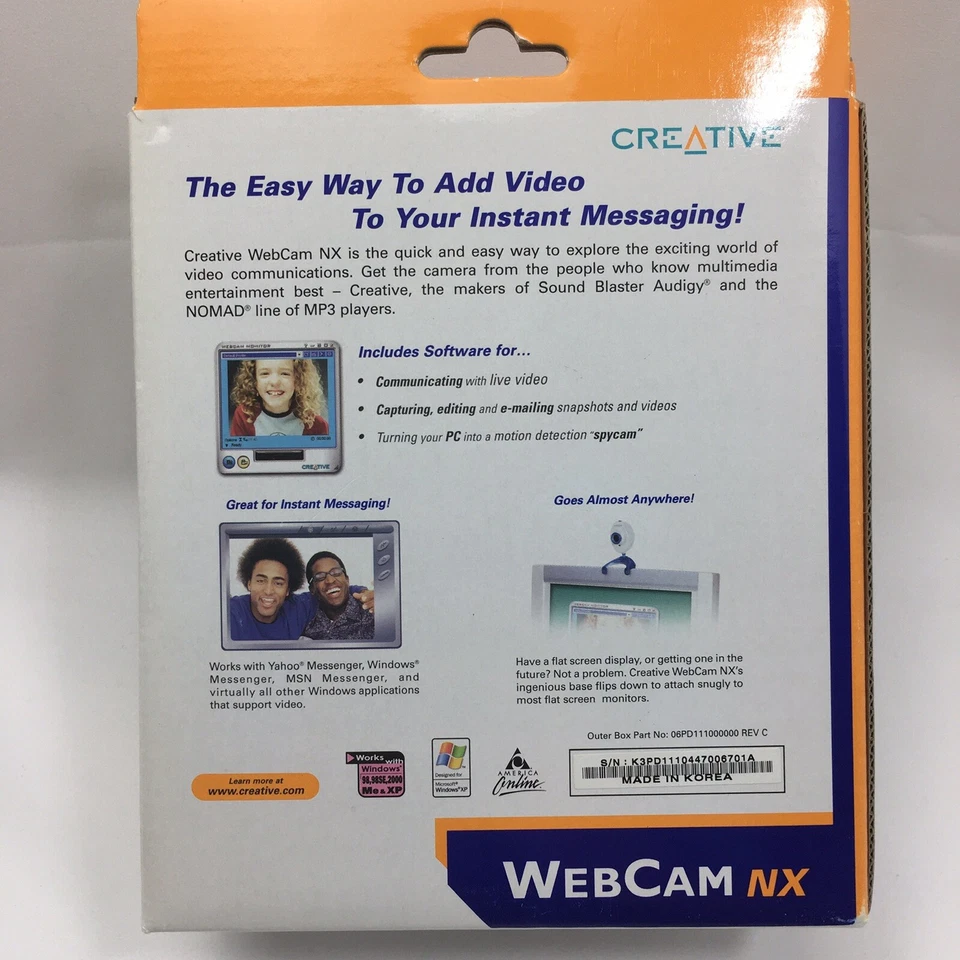Cámara web Creative Labs WebCam NX modelo PD1110 ideal para mensajería instantánea Foto 4 de 4