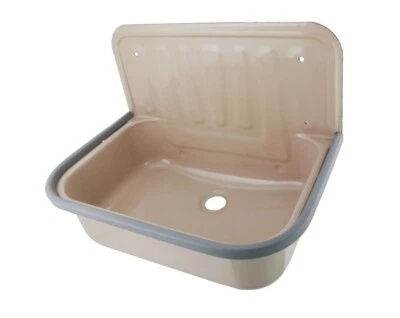 SANICOMFORT Ausgussbecken Waschbecken für draußen, Garten, Keller, Waschküche, B-Ware