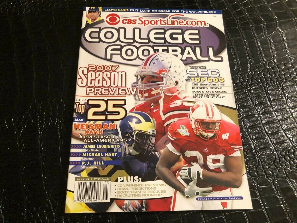 2007 CBS COLLEGE FOOTBALL magazine (UNREAD) SEASON PREVIEW