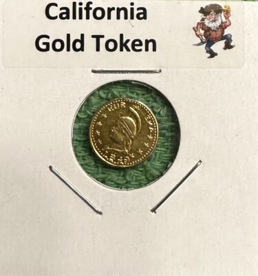 1849 **RARE** CALIFORNIA GOLD TOKEN - MINERVA - IN DISPLAY HOLDER