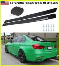 For BMW F80 M3 F82 F83 M4 2015-20 Carbon Look PSM Style Side Skirts Rocker Panel