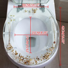 Transparent Silent Thickened Toilet Cover Resin Toilet Seat for U/v Type Toilet