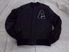 CHILDRENS PLACE Boys Coat Size Medium 7/8 Gray  Black Letterman Jacket