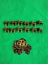 SATIN BRONZE ROCK CLIMBING SPEED BOOT LACE HOOKS - REPAIR/CAMP/HIKE/CLIMB/HUNT 