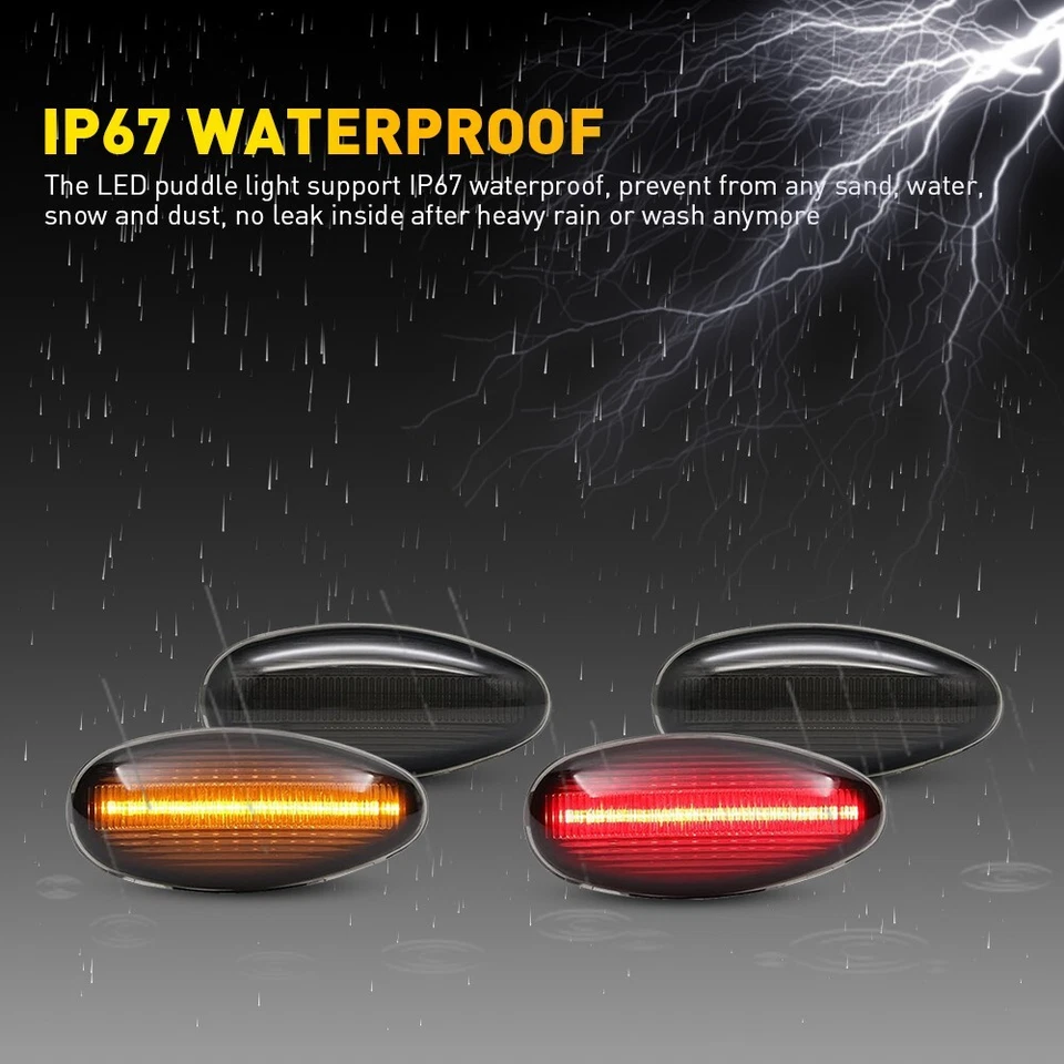 Luces de señalización LED dobles para guardabarros de humo para Chevy Silverado GMC Sierra 2001-13 Foto 4 de 4