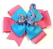 Beautiful Faux Leather Swan Inspired Hair Bow for girls