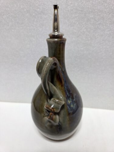 Esmaltado por goteo de corriente de aceite de gres Ray Stuidos vintage 16 onzas con grifo 10 pulgadas - Imagen 4 de 5