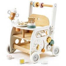 Wooden Baby Walker, Baby Push Walker Doll Stroller, Push Activity Walker for ...