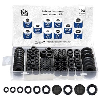 Wire Grommet Set with Hole Plugs (190 pcs)