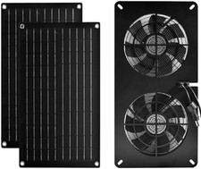 20W Solar Fan Powered Exhaust Fan for Chicken Coops, Greenhouses, Sheds, Pet Hou