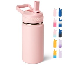 12 oz Kids Water Bottle, Toddler Water Bottle with Straw, Boys Girls Bottle f...