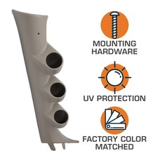 GlowShift Tan Triple Gauge 52mm Pillar Pod for 2007-2013 Chevy Silverado Duramax gallery