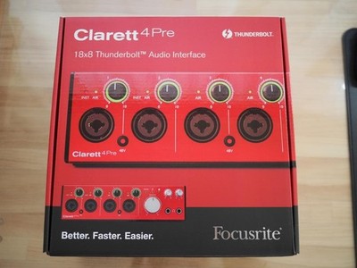 Focusrite Clarett 4Pre Thunderbolt Audio Interface mit Apple Kabel getestet