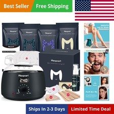 Digital Waxing Kit - Women Men Hard Wax Melt Warmer Kit for Hair Removal - Se...