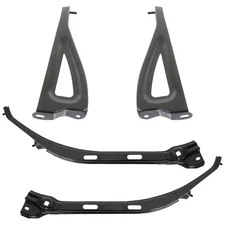 Bumper Face Bar Brackets Retainer Mounting Braces Set of 4 Left & Right
