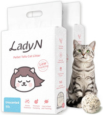Pellet Tofu Cat Litter, Strong Clumping Ultra Absorbent, Dust-Free Low Tracking,