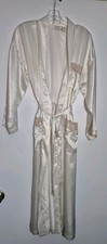   VICTORIA  S SECRET Gold Label Robe Ivory Satin Wedding One Size Petite D1