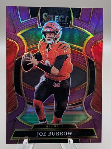 2025 Panini Select - Concourse Joe Burrow #57 Purple Prizm /75