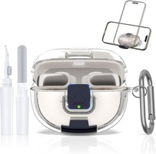 LAKSDIURT for Bose Ultra Open Earbuds Case with Secure Lock and Phone Stand,