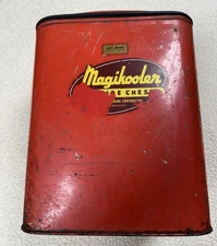 Vintage RARE Red Magikooler Leisure Chest 1950's 16" x 10" Scottsville Kentucky