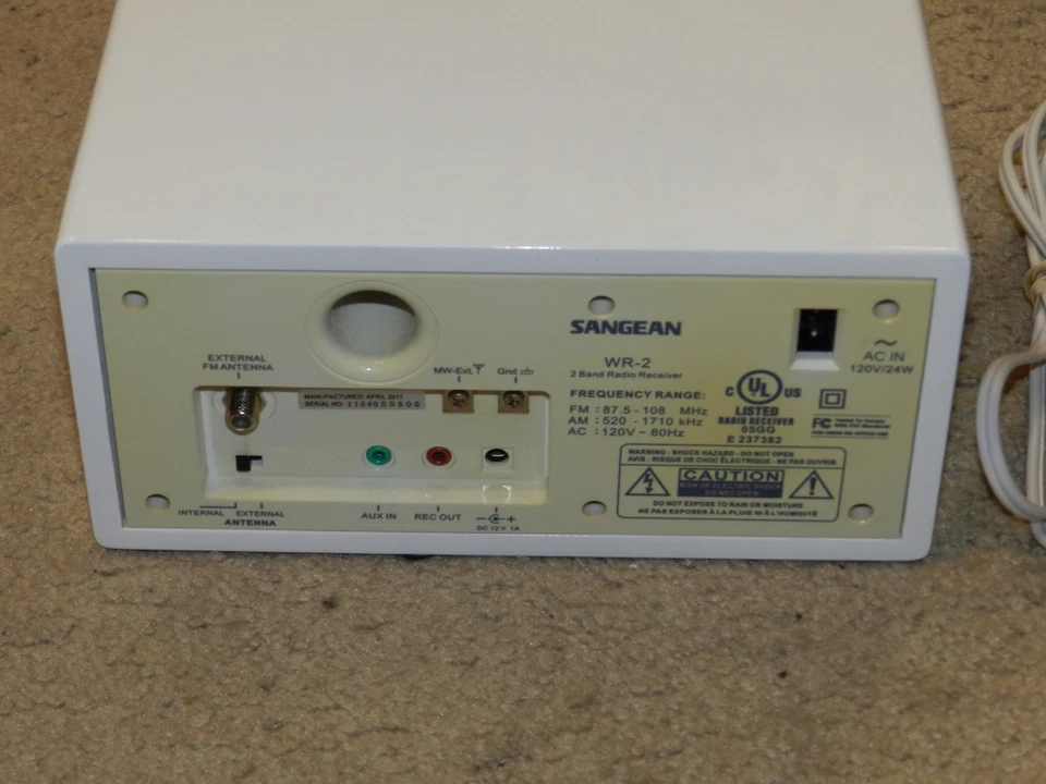 Rádio Sangean WR-2 AM/FM/RDS Receptor LCD Sintonizador Digital EXCELENTE ESTADO. - Imagem 2 de 2