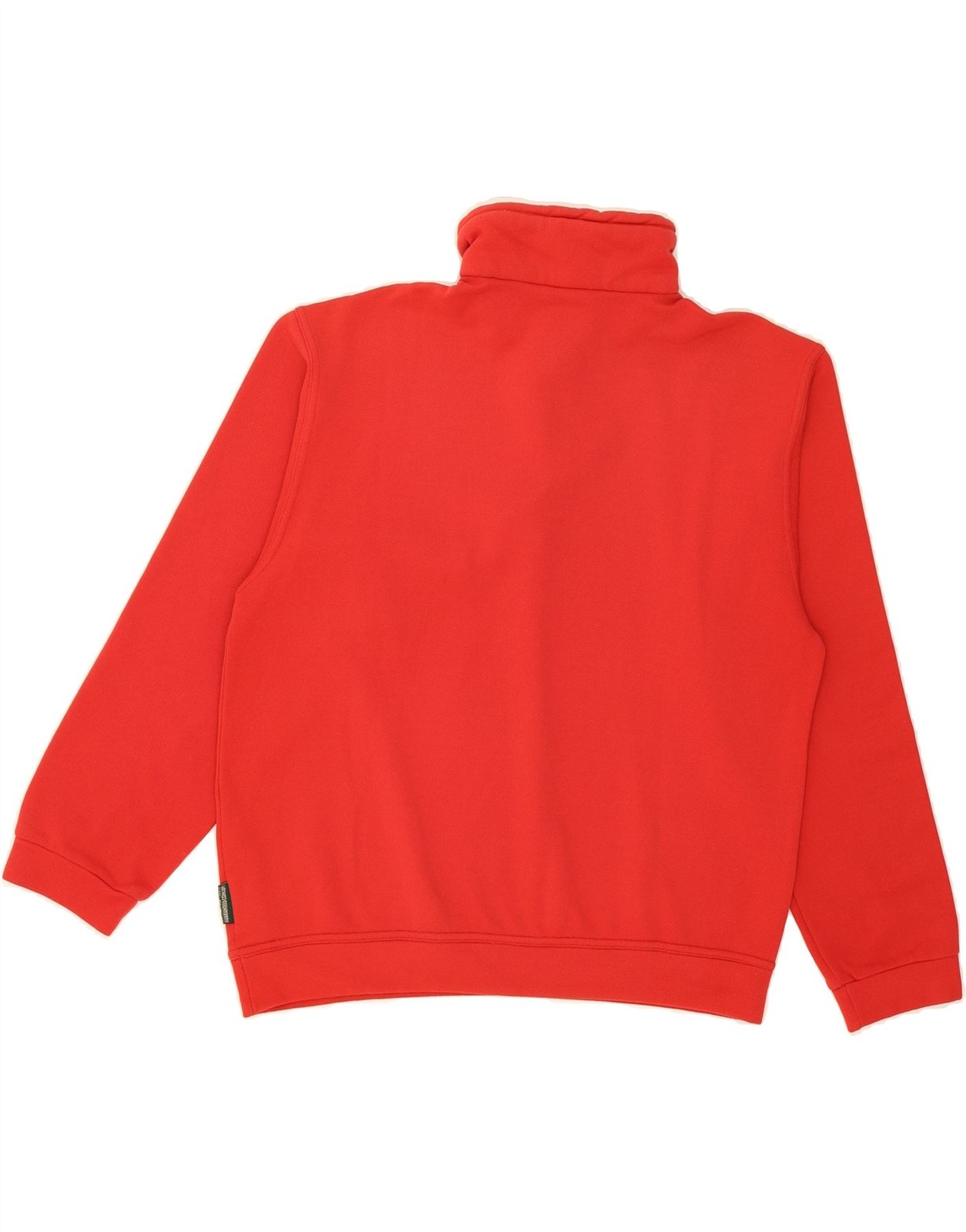 CHERVO Mens Zip Neck Sweatshirt Jumper IT 48 Medium Red DE75 image 2