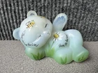Fenton 2003 French Opalescent 'Inspirations' Lounging Bear Signed Figurine RARE
