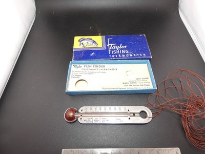 Vintage Taylor Fish Finder Fishing Thermometer No. 5280 Boxed