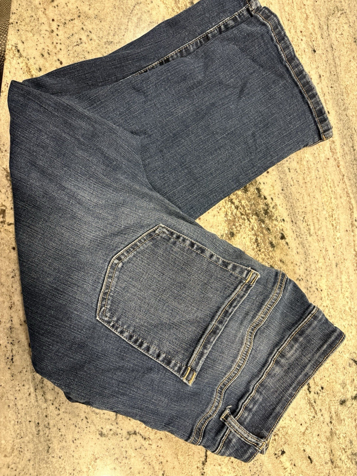 Womens Plus Size 14w Blue 5-pocket Button Zip