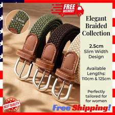 Elastic Fabric Braided Belt,Enduring Stretch Woven Belt for Unisex Men/Women/Jun