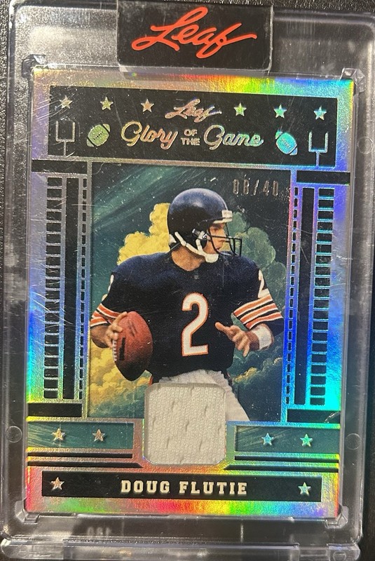 2025 Leaf Glory of the Game DOUG FLUTIE Relic /40 Jersey # 🔥 Chicago Bears Uni