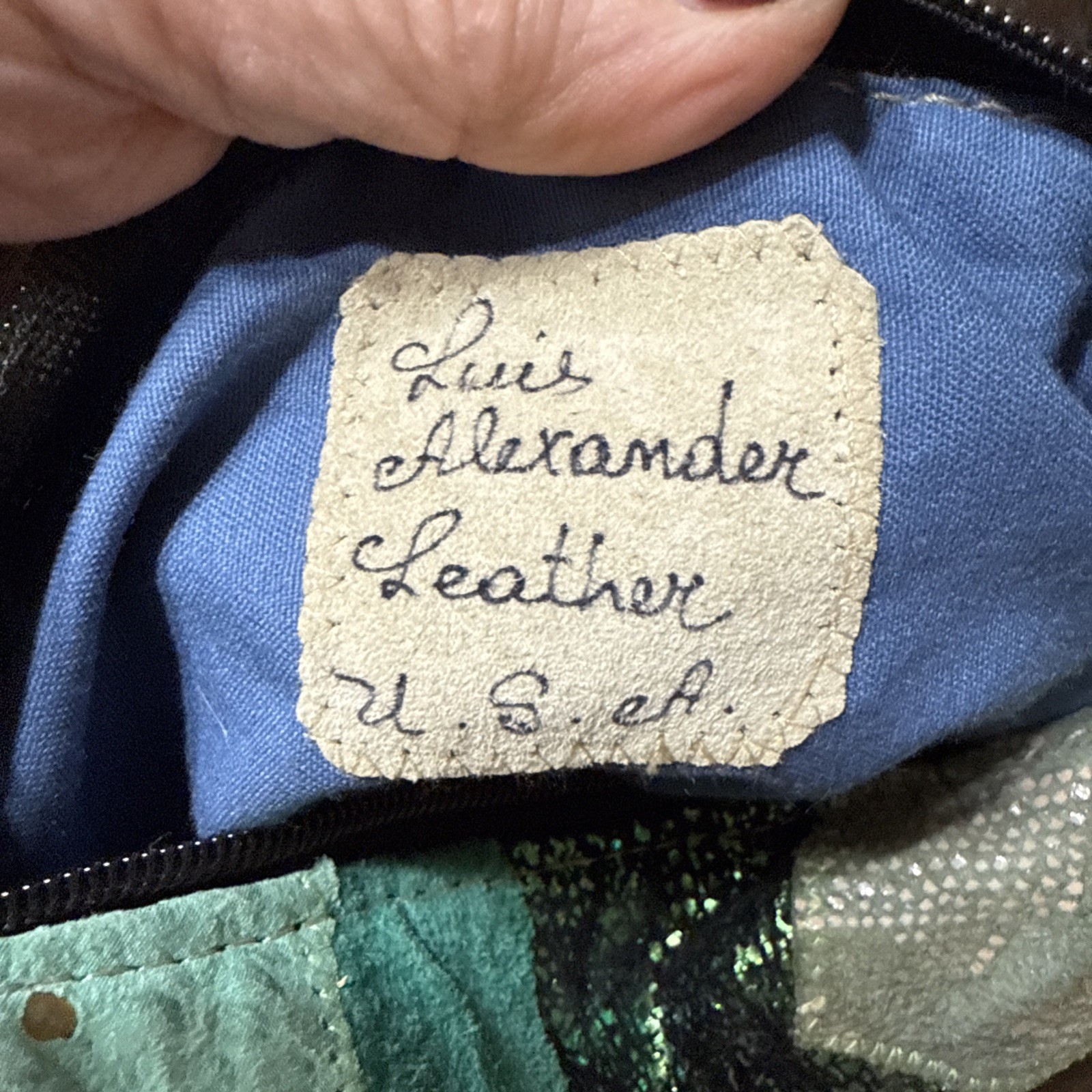 Luis Alexander Mixed Leather Patchwork Fortune Co… - image 5