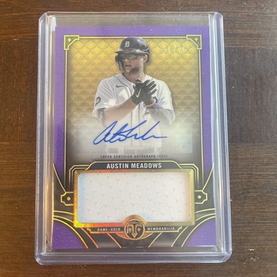 2022 Topps Triple Threads Single Jumbo Relics Amethyst  /75 Austin Meadows Auto