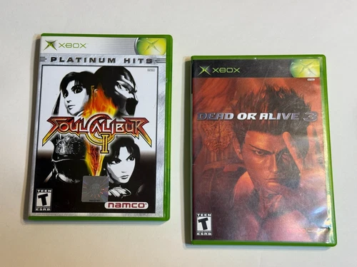2 Games Lot Soul Calibur II Complete CIB + Dead or Alive 3 Xbox fighting namco
