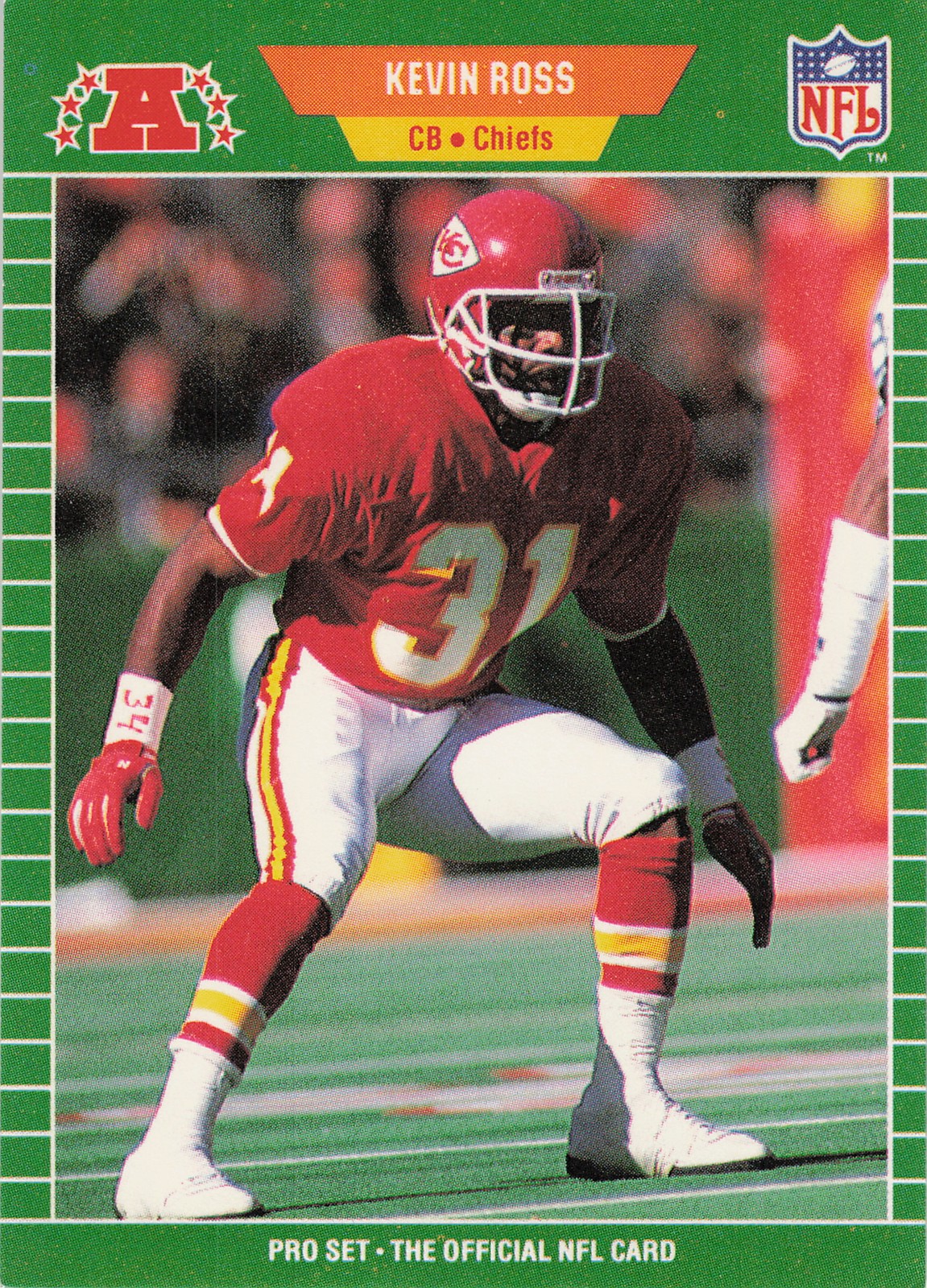 1989 Pro Set #179 Kevin Ross RC Near Mint or Better