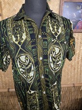 Vintage Tropicana Hawaiian Barkcloth Aloha Shirt m1146