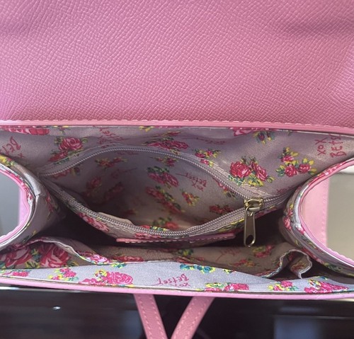 NEW Betsy Johnson handbag purse crossbody Pockets Snap Floral Scarf Satchel - Picture 5 of 15