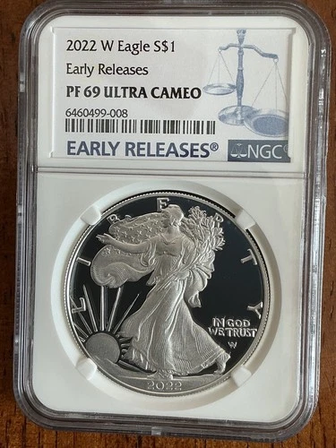2022 W AMERICAN SILVER EAGLE NGC PF69 ULTRA CAMEO  “EARLY RELEASES”
