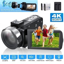 4K UHD Video Camera Camcorder 48MP YouTube Ca...