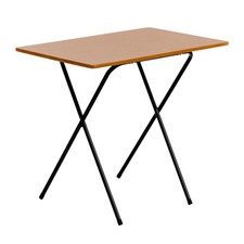 Wooden Folding Desk - 80cm - Brown/Black