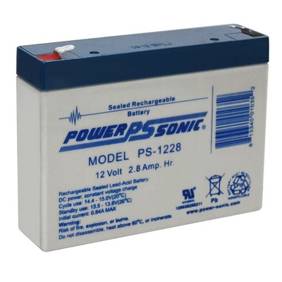 Power-Sonic 12V 2.8AH SLA Replacement Battery for Leoch DJW12-2.8