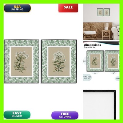 Stupell Industries Botanical Patterned Florals, 16 x 20 Inch Framed Giclée
