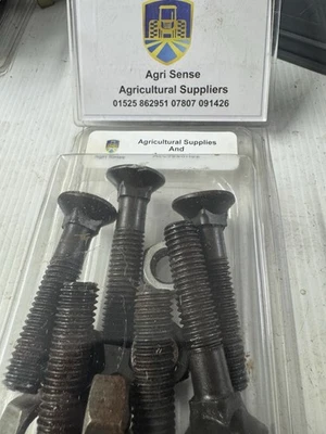 KRAMP Pack Of 6 Plough Cultivator Counter Sunk Square Head Bolt M12 x 60mm 8.8