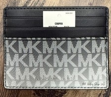 Michael Kors Cooper Ombr  Logo Tall Card Case Black