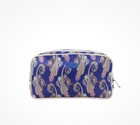 Etro Womens Canvas Paisley Print Zip Makeup Case Blue- Perfect, Never Used Cond — photo 1