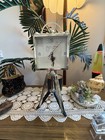 Franklin & Murphy Oxford Tripod Table Clock Rare Nickel Plated 48cm High Clock