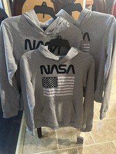 Boys' hoodies in sizes XS, S, and M in gray, 14 each